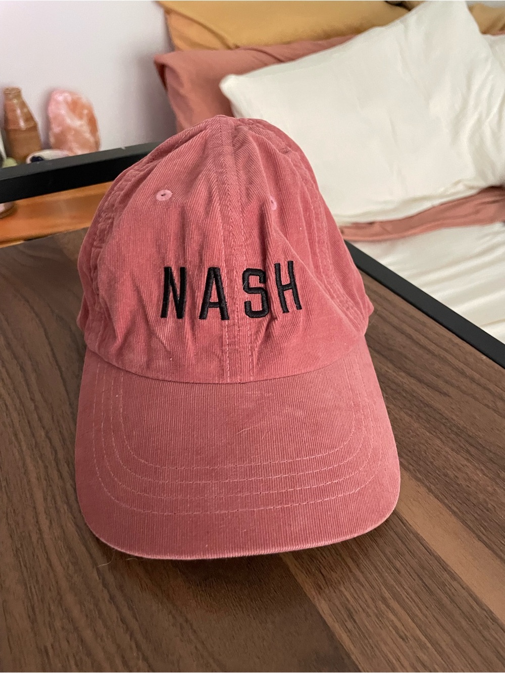 NASH Embroidered Washed Dusty Rose Baseball Cap